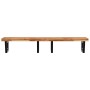 Estante de lavabo de pared acero y madera maciza de acacia