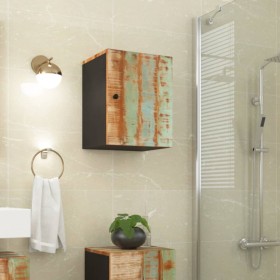 Armario de baño de pared madera maciza reciclada 38x33x48 cm