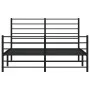 Bed frame with headboard and footboard black metal 120x190 cm by vidaXL, Beds and slatted bases - Ref: Foro24-352334, Price: ...