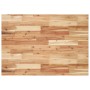 Estante de lavabo de pared acero y madera maciza de acacia