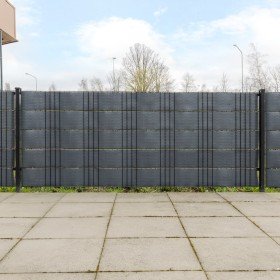 Toldos para balcón 5 uds ratán sintético antracita 255x19 cm