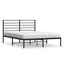 Estructura de cama con cabecero metal negro 120x190 cm de vidaXL, Camas y somieres - Ref: Foro24-352316, Precio: 83,22 €, Des...
