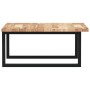 Estante de lavabo de pared acero y madera maciza de acacia