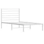Metallbettgestell mit weißem Kopfteil 107x203 cm von vidaXL, Betten und Lattenroste - Ref: Foro24-352364, Preis: 66,66 €, Rab...