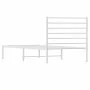 Metallbettgestell mit weißem Kopfteil 107x203 cm von vidaXL, Betten und Lattenroste - Ref: Foro24-352364, Preis: 66,66 €, Rab...