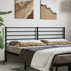 Kopfteil aus schwarzem Metall, 200 cm von vidaXL, Kopf- und Fußteile - Ref: Foro24-352357, Preis: 32,26 €, Rabatt: %