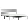 Bed frame with black metal headboard 183x213 cm by vidaXL, Beds and slatted bases - Ref: Foro24-352324, Price: 101,01 €, Disc...
