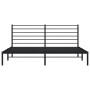 Bed frame with black metal headboard 183x213 cm by vidaXL, Beds and slatted bases - Ref: Foro24-352324, Price: 101,01 €, Disc...