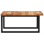 Estante de lavabo de pared acero y madera maciza de acacia