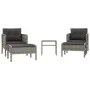 5-piece garden furniture set and gray synthetic rattan cushions by vidaXL, Garden sets - Ref: Foro24-319682, Price: 249,15 €,...