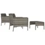 5-teiliges Gartenmöbel-Set und graue synthetische Rattankissen von vidaXL, Gartensets - Ref: Foro24-319682, Preis: 248,95 €, ...