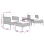5-teiliges Gartenmöbel-Set und graue synthetische Rattankissen von vidaXL, Gartensets - Ref: Foro24-319682, Preis: 221,49 €, ...