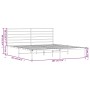 Metallbettgestell mit weißem Kopfteil 183x213 cm von vidaXL, Betten und Lattenroste - Ref: Foro24-352373, Preis: 90,13 €, Rab...