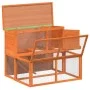 Solid pine wood rabbit hutch in brown, 102x90x84.5 cm by vidaXL, Cages and habitats for small animals - Ref: Foro24-172283, P...