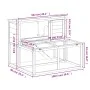 Solid pine wood rabbit hutch in brown, 102x90x84.5 cm by vidaXL, Cages and habitats for small animals - Ref: Foro24-172283, P...