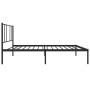 Bed frame with black metal headboard 90x190 cm by vidaXL, Beds and slatted bases - Ref: Foro24-352472, Price: 60,31 €, Discou...