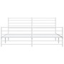 Metallbettgestell mit Kopf- und Fußteil weiß 183x213 cm von vidaXL, Betten und Lattenroste - Ref: Foro24-352391, Preis: 98,26...