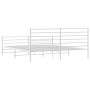 Metal bed frame with headboard and footboard white 183x213 cm by vidaXL, Beds and slatted bases - Ref: Foro24-352391, Price: ...