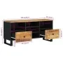 Mango wood and engineered wood TV cabinet 100x33x46 cm by vidaXL, TV Furniture - Ref: Foro24-351978, Price: 101,95 €, Discoun...