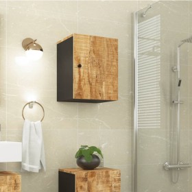 Armario de baño de pared madera maciza de mango 38x33x48 cm