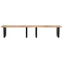 Estante de lavabo de pared acero y madera maciza de acacia