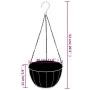 Hängetöpfe 4 Stück Coco Zero schwarze Beschichtung Ø30x52cm von vidaXL, Untertassen und Eimer für Töpfe - Ref: Foro24-319357,...