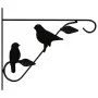 Supports for hanging baskets 4 units black steel by vidaXL, Trellises and plant supports - Ref: Foro24-319361, Price: 21,43 €...