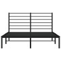 Estructura de cama con cabecero metal negro 140x200 cm de vidaXL, Camas y somieres - Ref: Foro24-352320, Precio: 93,53 €, Des...