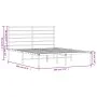 Bed frame with black metal headboard 140x200 cm by vidaXL, Beds and slatted bases - Ref: Foro24-352320, Price: 93,11 €, Disco...