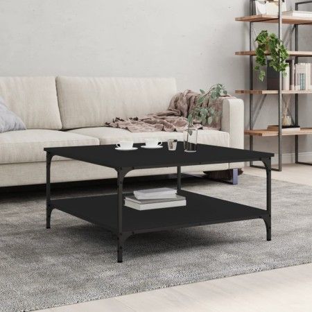 Mesa de centro madera de ingeniería negro 80x80x40 cm de vidaXL, Mesas de centro - Ref: Foro24-832838, Precio: 56,81 €, Descu...
