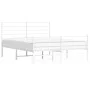 Metal bed frame with headboard and white footboard 120x200 cm by vidaXL, Beds and slatted bases - Ref: Foro24-352384, Price: ...