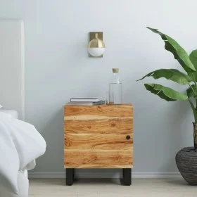Solid acacia wood bedside table 40x33x46 cm by vidaXL, Nightstands - Ref: Foro24-345210, Price: 58,29 €, Discount: %