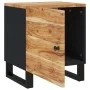 Mesita de noche de madera maciza de acacia 40x33x46 cm de vidaXL, Mesitas de noche - Ref: Foro24-345210, Precio: 58,29 €, Des...