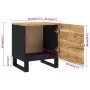 Mesita de noche de madera maciza de acacia 40x33x46 cm de vidaXL, Mesitas de noche - Ref: Foro24-345210, Precio: 58,29 €, Des...