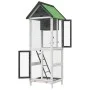 Casita para pájaros madera maciza pino gris 60x58,5x160 cm de vidaXL, Pies y jaulas para pájaros - Ref: Foro24-172256, Precio...