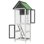 Vogelhaus aus massivem grauem Kiefernholz, 60 x 58,5 x 160 cm von vidaXL, Füße und Vogelkäfige - Ref: Foro24-172256, Preis: 1...
