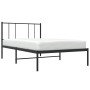 Estructura de cama con cabecero metal negro 107x203 cm