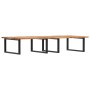 Estante de lavabo de pared acero y madera maciza de acacia