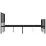 Black metal headboard and footboard bed frame 120x200 cm by vidaXL, Beds and slatted bases - Ref: Foro24-352496, Price: 86,42...