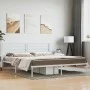 Bettgestell aus Metall mit weißem Kopfteil 180x200 cm von vidaXL, Betten und Lattenroste - Ref: Foro24-352372, Preis: 114,30 ...