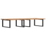 Estante de lavabo de pared acero y madera maciza de acacia