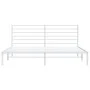 Estructura de cama de metal con cabecero blanco 180x200 cm de vidaXL, Camas y somieres - Ref: Foro24-352372, Precio: 112,35 €...