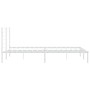 Bettgestell aus Metall mit weißem Kopfteil 180x200 cm von vidaXL, Betten und Lattenroste - Ref: Foro24-352372, Preis: 114,30 ...