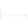 Estructura de cama de metal con cabecero blanco 180x200 cm de vidaXL, Camas y somieres - Ref: Foro24-352372, Precio: 112,35 €...