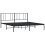 Bettgestell mit schwarzem Metallkopfteil 200x200 cm von vidaXL, Betten und Lattenroste - Ref: Foro24-352487, Preis: 110,52 €,...