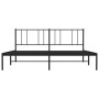 Bettgestell mit schwarzem Metallkopfteil 200x200 cm von vidaXL, Betten und Lattenroste - Ref: Foro24-352487, Preis: 110,52 €,...