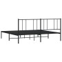 Bettgestell mit schwarzem Metallkopfteil 200x200 cm von vidaXL, Betten und Lattenroste - Ref: Foro24-352487, Preis: 110,52 €,...