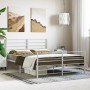Metal bed frame with headboard and white footboard 120x190 cm by vidaXL, Beds and slatted bases - Ref: Foro24-352383, Price: ...