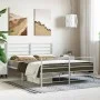 Metal bed frame with headboard and white footboard 120x190 cm by vidaXL, Beds and slatted bases - Ref: Foro24-352383, Price: ...