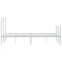 Metal bed frame with headboard and white footboard 120x190 cm by vidaXL, Beds and slatted bases - Ref: Foro24-352383, Price: ...